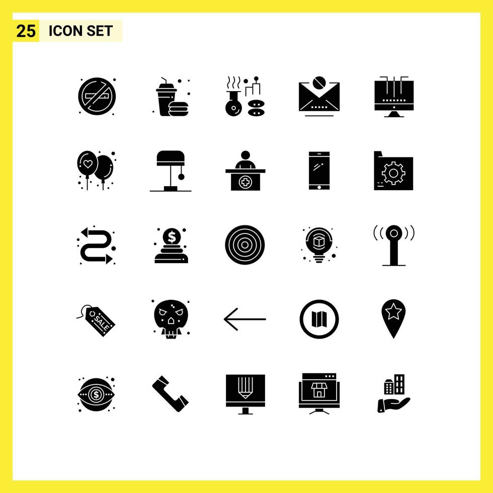 25 creativo íconos moderno señales y símbolos de motor mensaje belleza correo correo electrónico editable vector diseño elementos