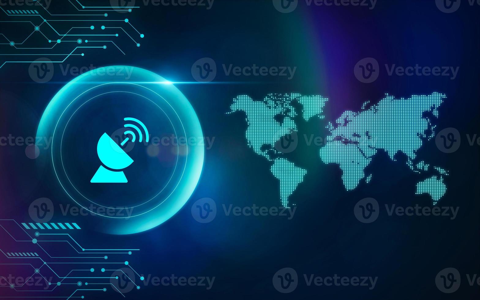 Internet Threat Radar. Cyberspace observation. photo