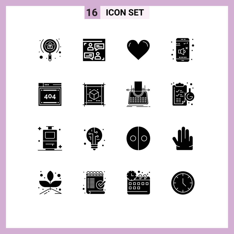 Stock Vector Icon Pack of 16 Line Signs and Symbols for file volume heart sound report Editable Vector Design Elements