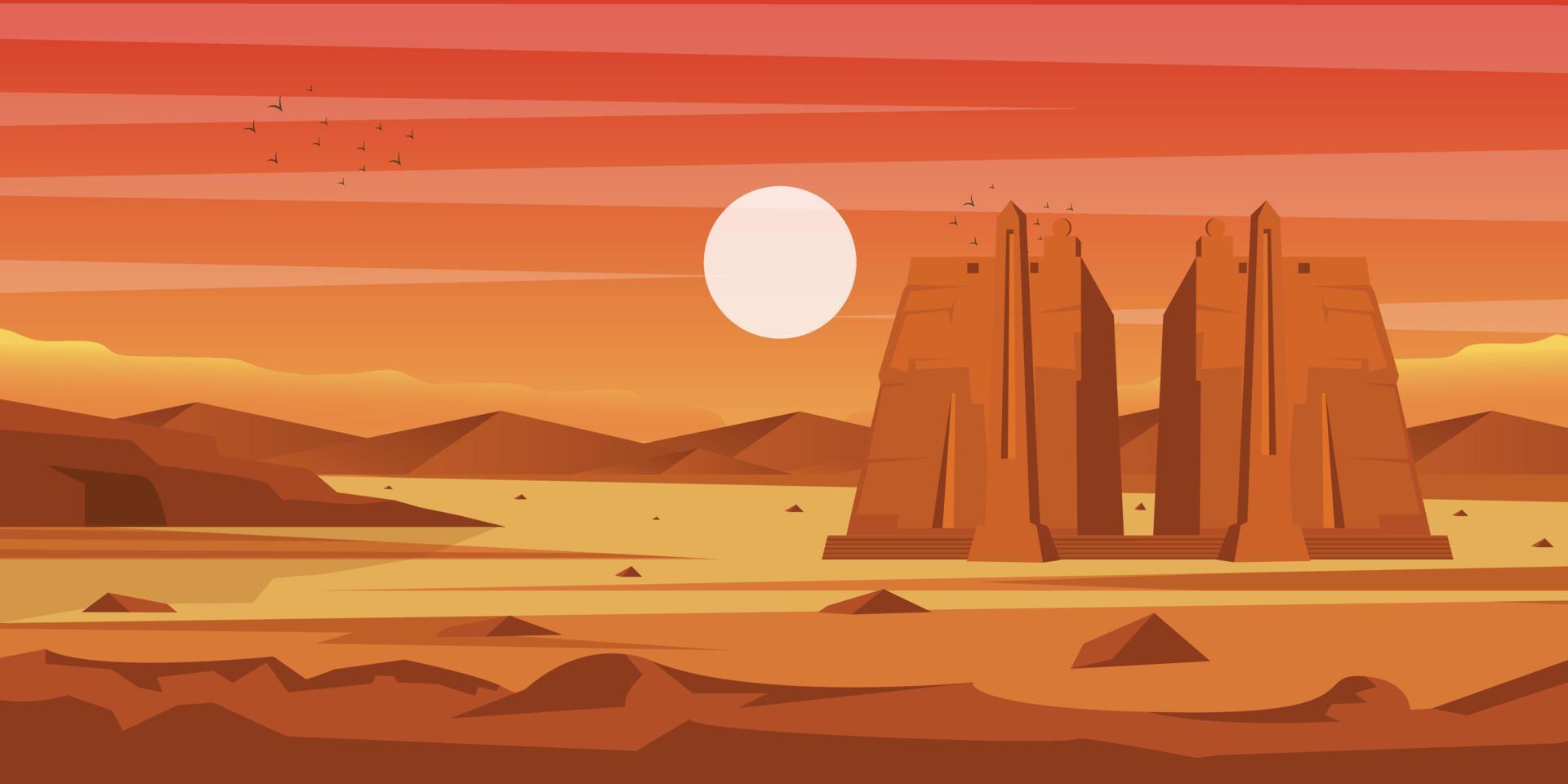 Premium desert wallpaper design with editable vector