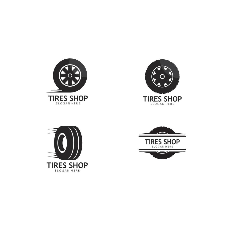 Set of tires logo vector icon illustration template