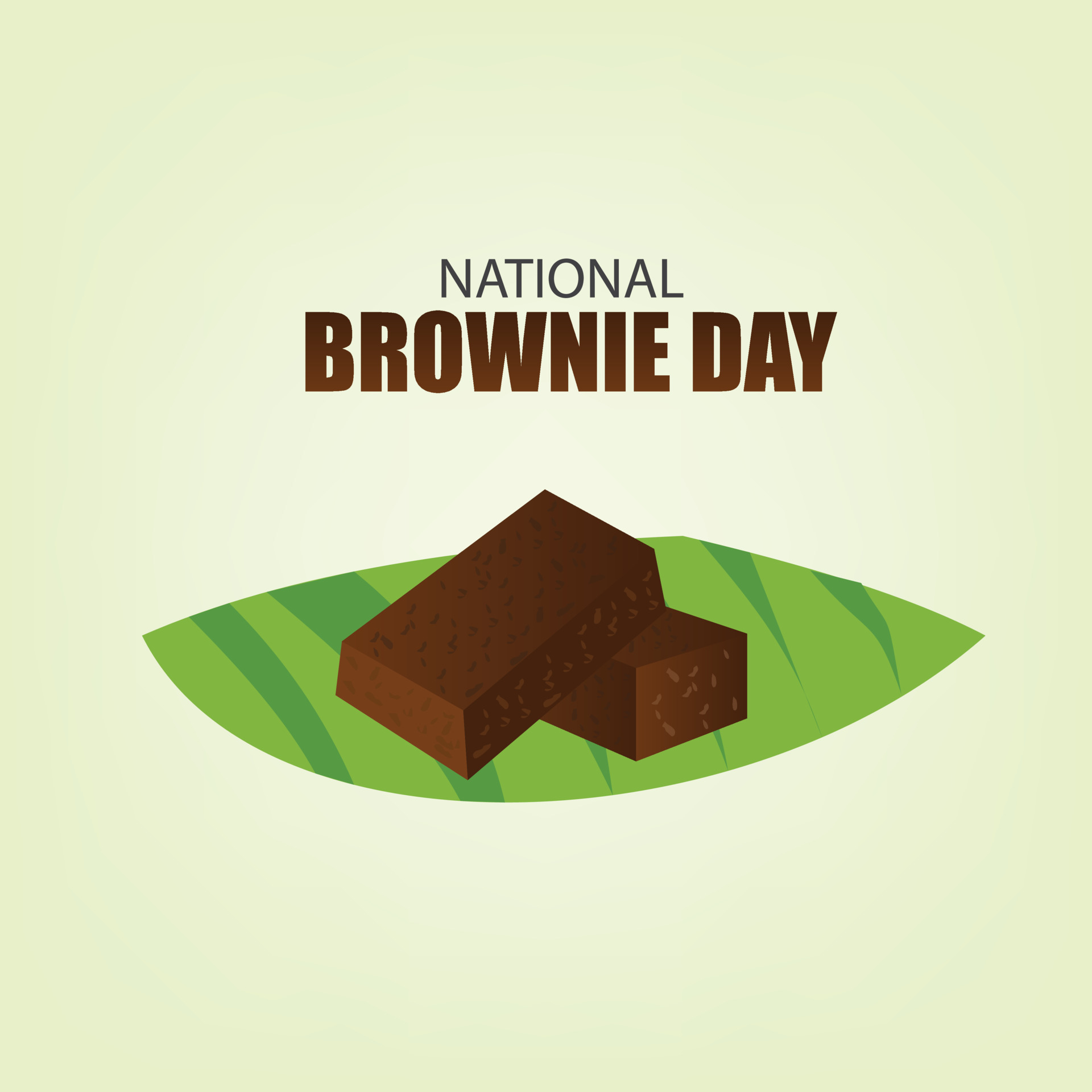 Vector Illustration of National Brownie Day. Simple and Elegant Design