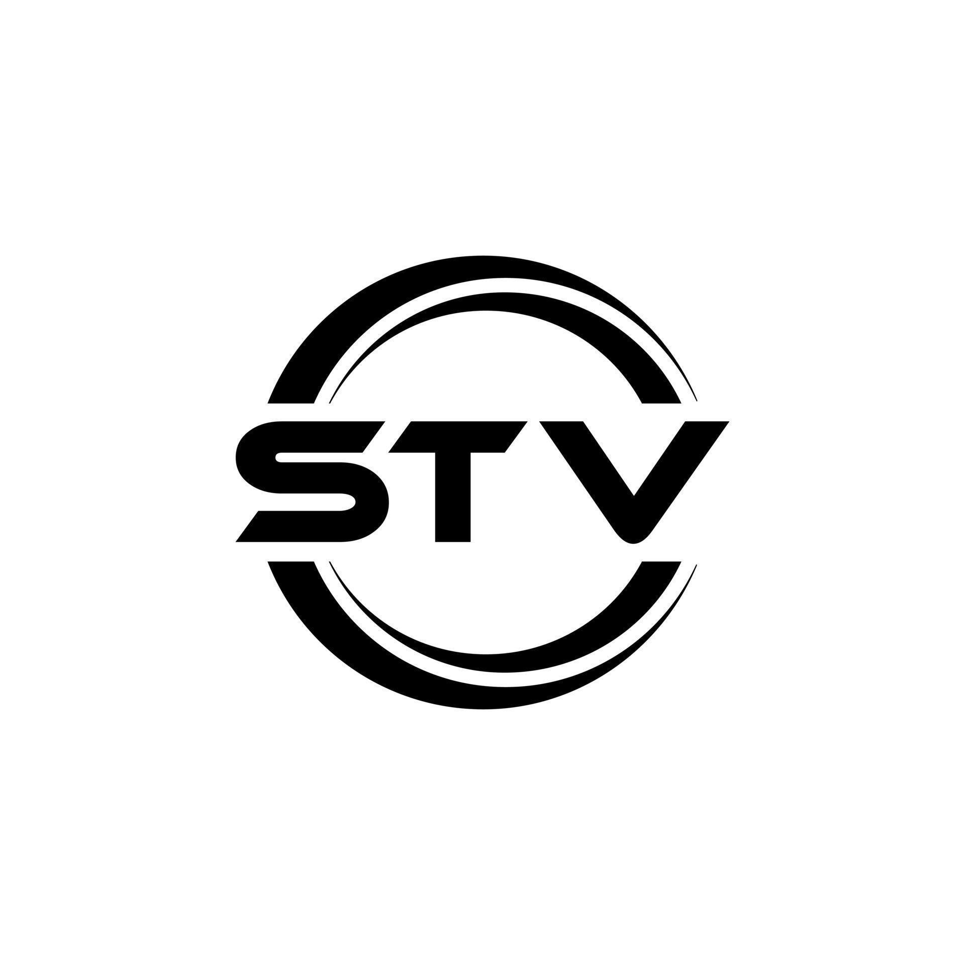 STV letter logo design in illustration. Vector logo, calligraphy