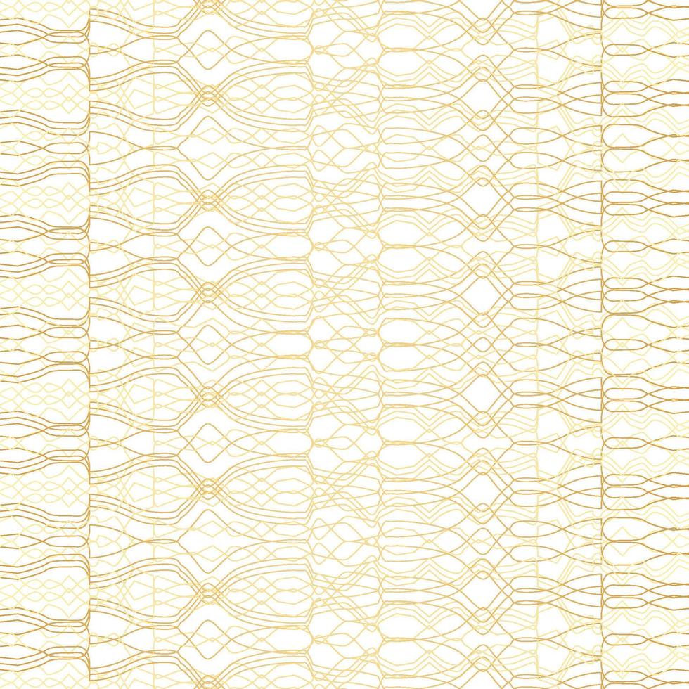 patrón geométrico dorado sobre fondo blanco. vector