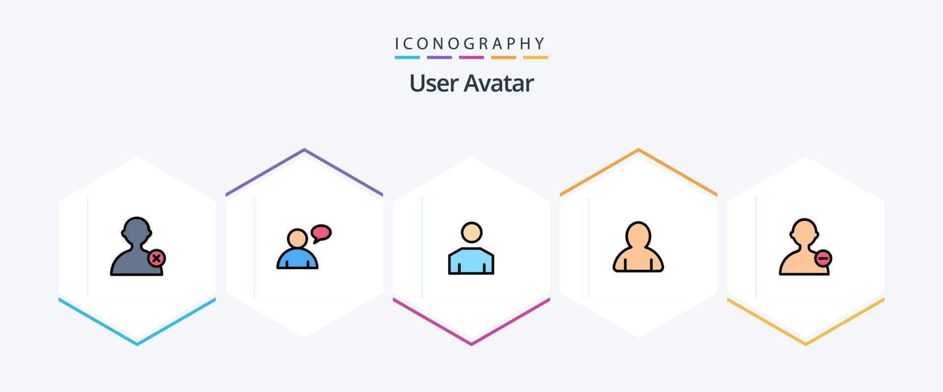 usuario 25 línea de relleno icono paquete incluso . usuario. gente. interfaz. usuario vector