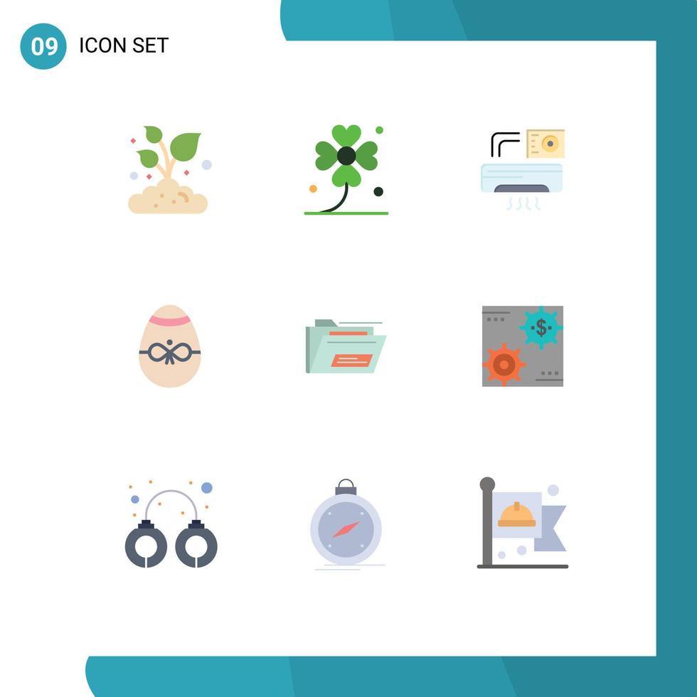 9 Universal Flat Colors Set for Web and Mobile Applications egg decoration lucky bird room Editable Vector Design Elements