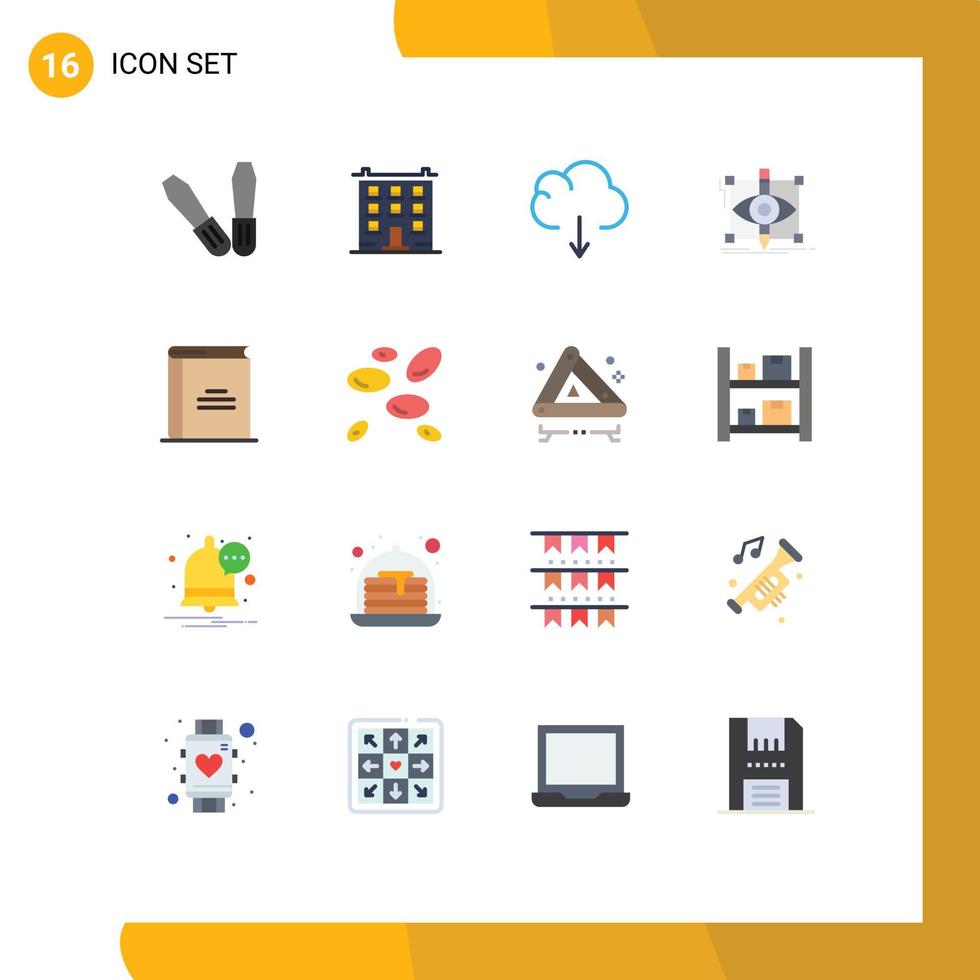 16 Creative Icons Modern Signs and Symbols of library book data visual sketch Editable Pack of Creative Vector Design Elements