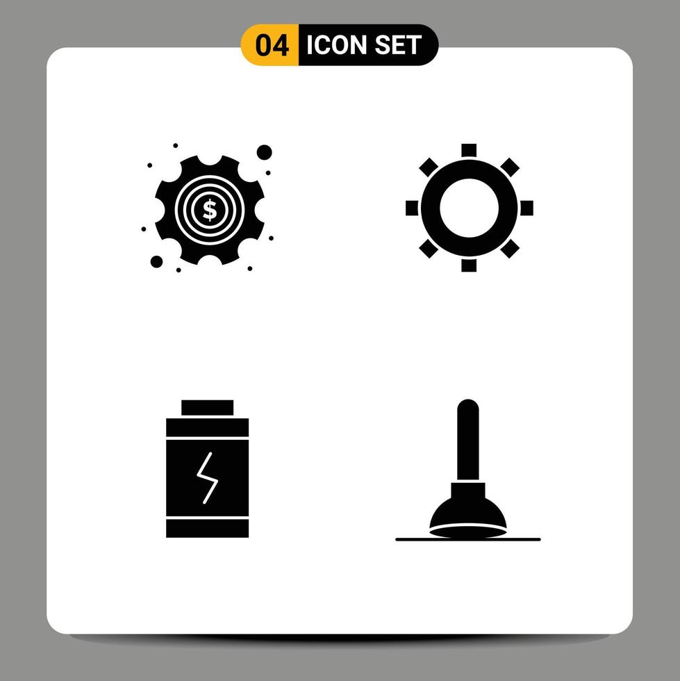 Creative Icons Modern Signs and Symbols of gear power settings setting toilet Editable Vector Design Elements
