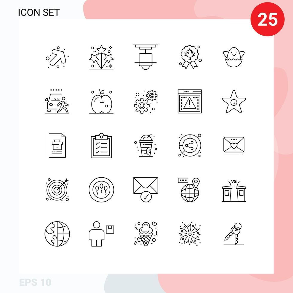 Pack of 25 creative Lines of egg quality furniture badge leaf Editable Vector Design Elements