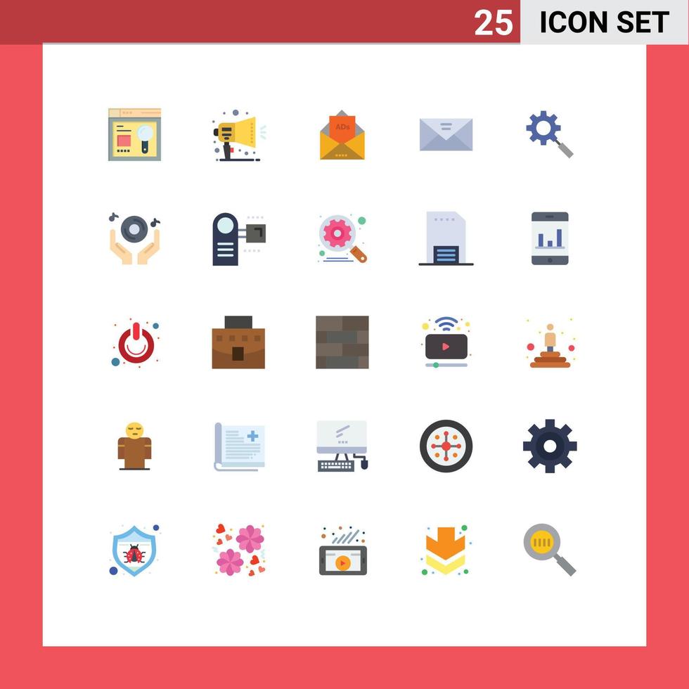 valores vector icono paquete de 25 línea señales y símbolos para multimedia correo anuncio bandeja de entrada correo editable vector diseño elementos