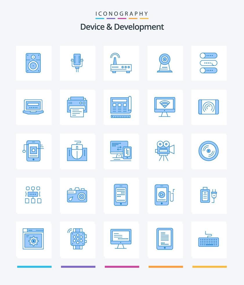 Creative Device And Development 25 Blue icon pack  Such As device. hotel. device. security. camera vector