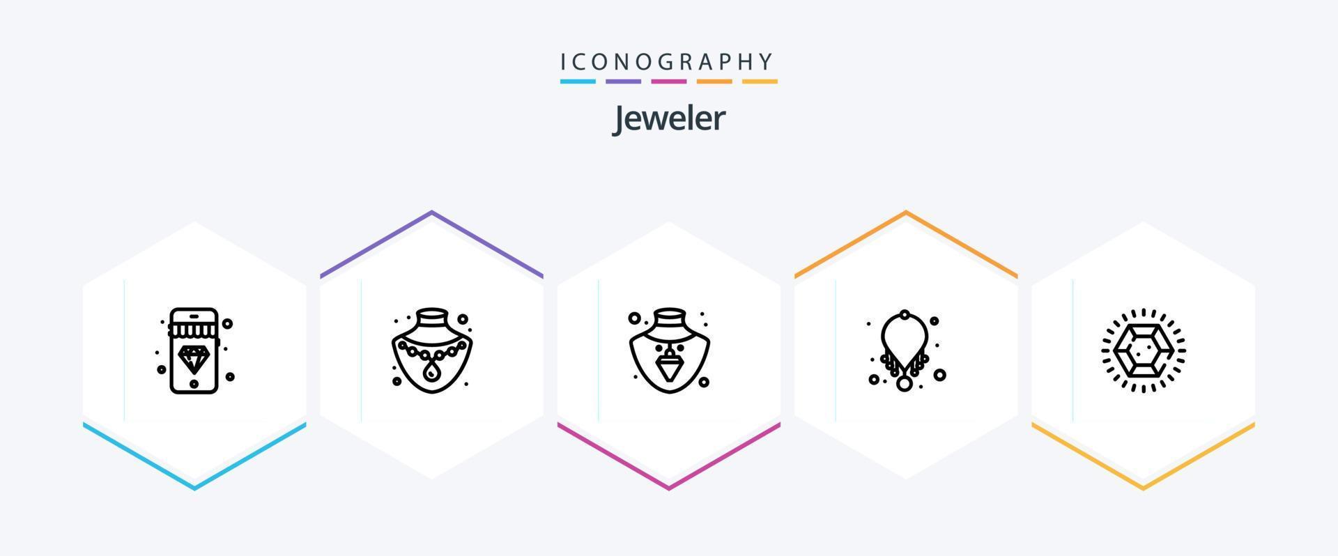 Jewellery 25 Line icon pack including . jewelry. . ring vector