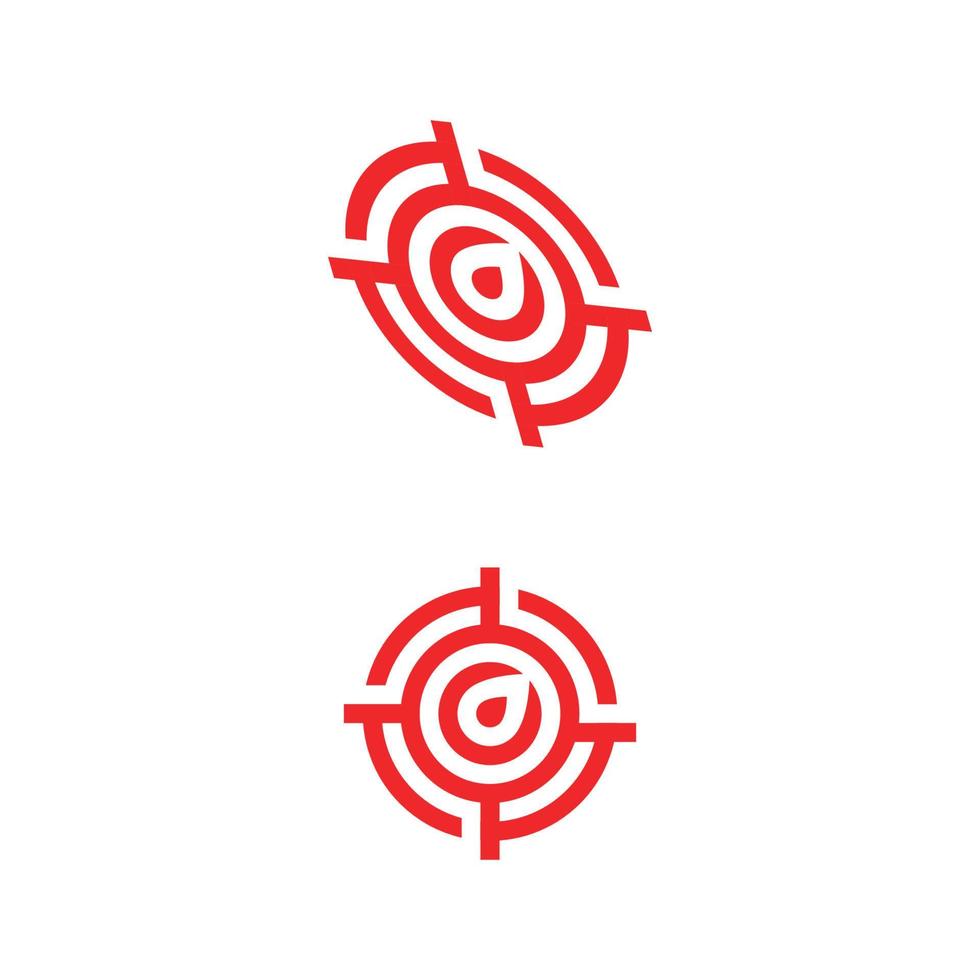 Target logo arrow direction, circle target Vector illustration