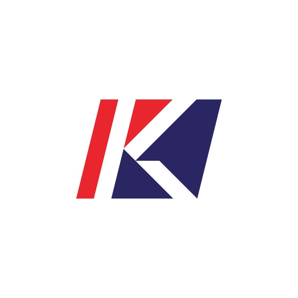 plantilla de vector de logotipo de letra k, diseño de logotipo inicial de letra k creativa