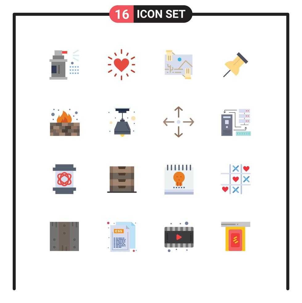 Modern Set of 16 Flat Colors and symbols such as internet antivirus distribution reminder paper Editable Pack of Creative Vector Design Elements