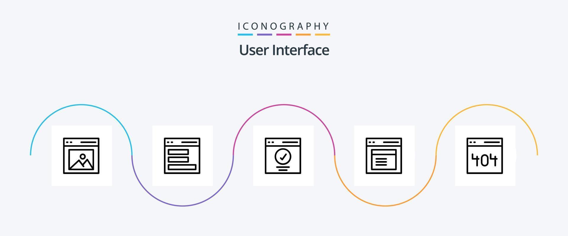 User Interface Line 5 Icon Pack Including modal. communication. user. user. message vector