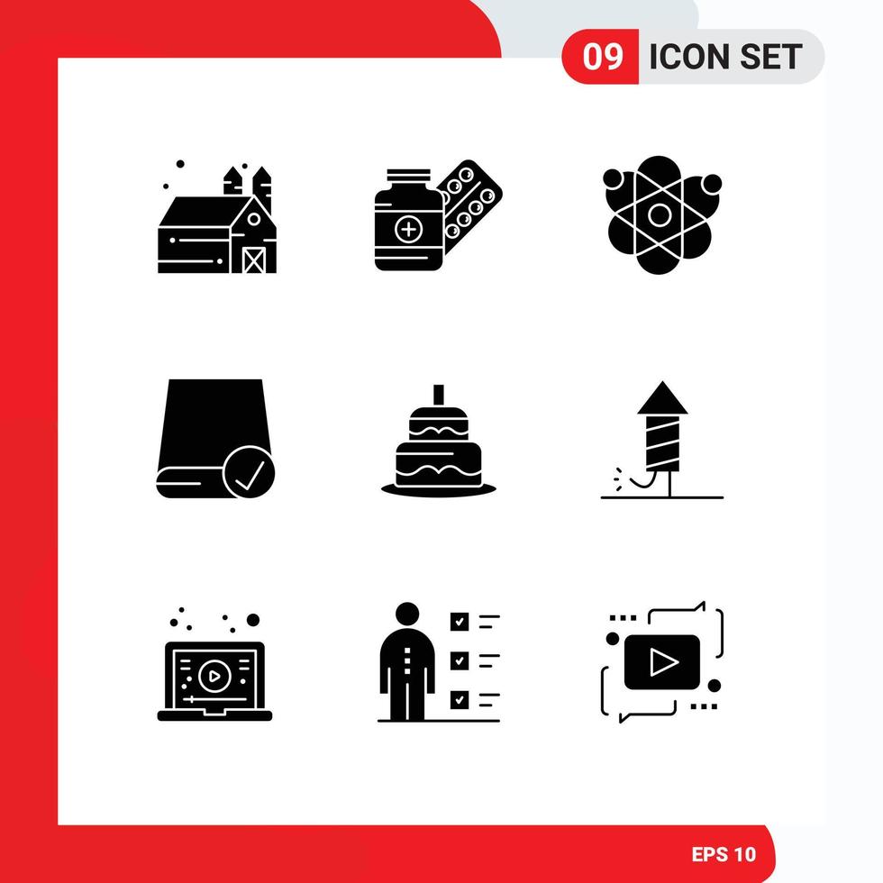 Group of 9 Solid Glyphs Signs and Symbols for indian drive atom devices computers Editable Vector Design Elements