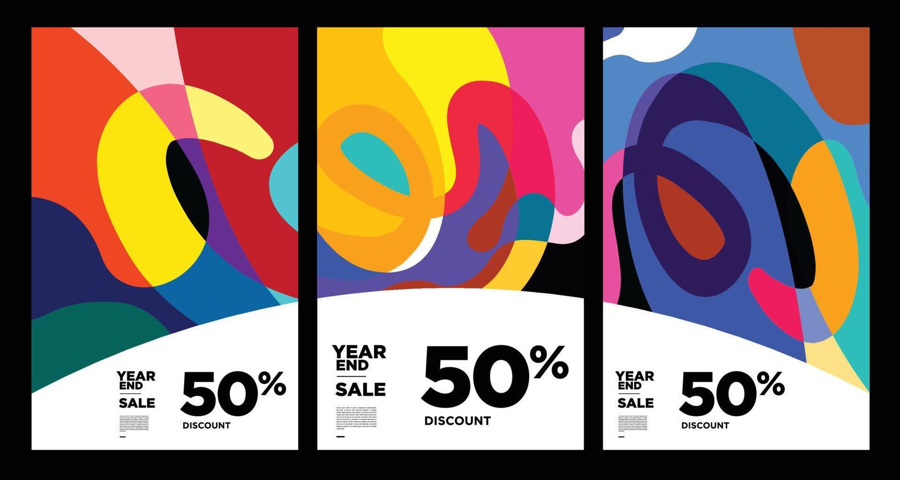 Vector colorful abstract year end sale background 2023