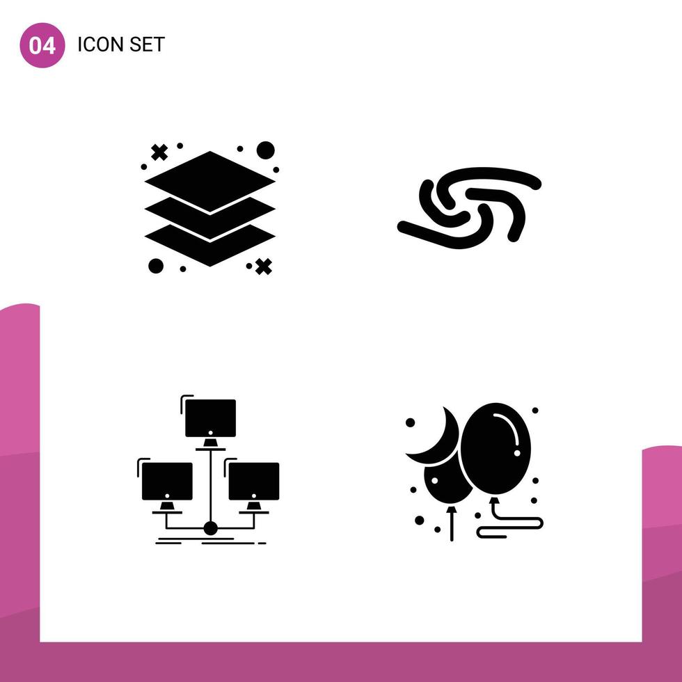 Stock Vector Icon Pack of 4 Line Signs and Symbols for design connection syscoin crypto currency computer Editable Vector Design Elements