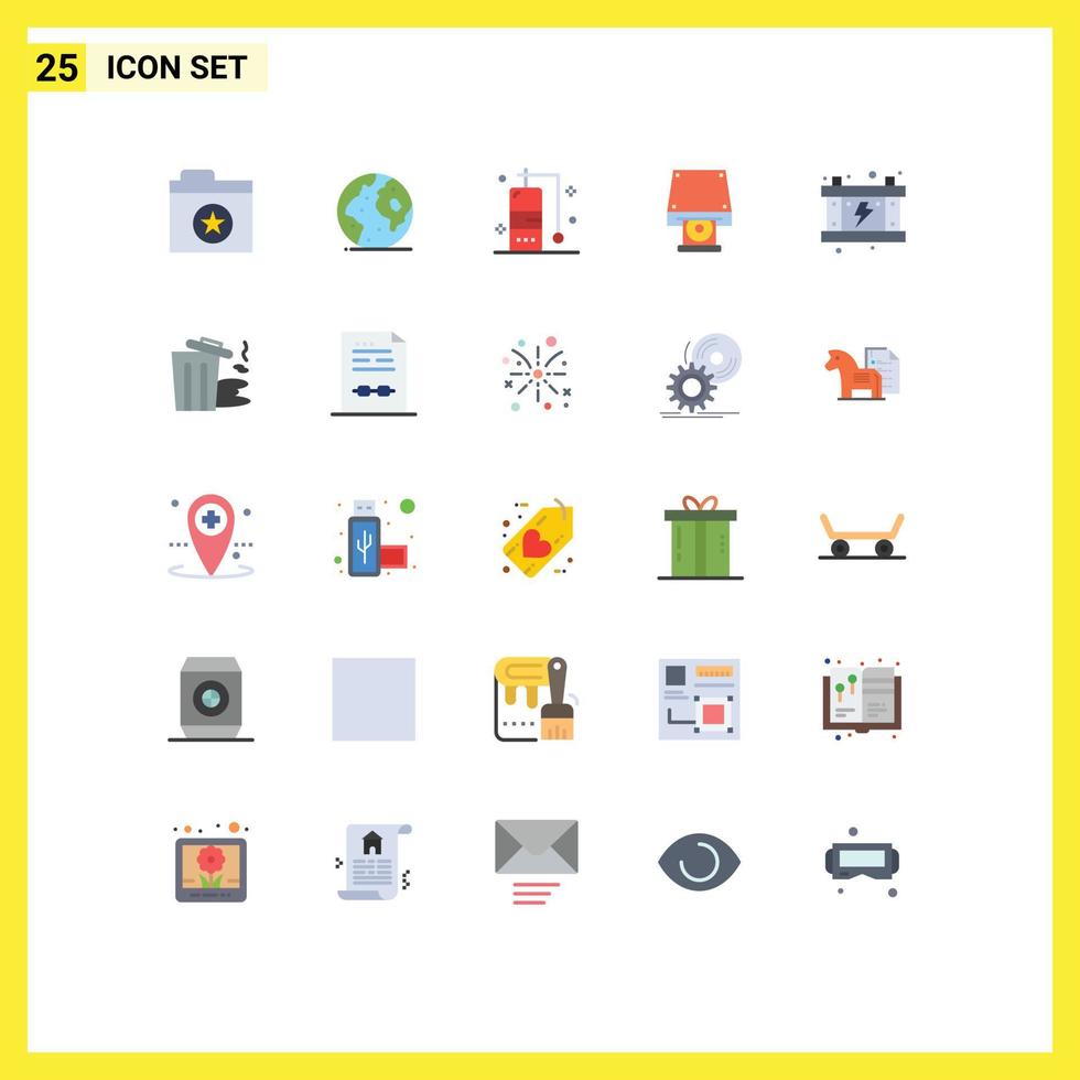 25 Universal Flat Colors Set for Web and Mobile Applications power electricity diving disk rom cd rom Editable Vector Design Elements