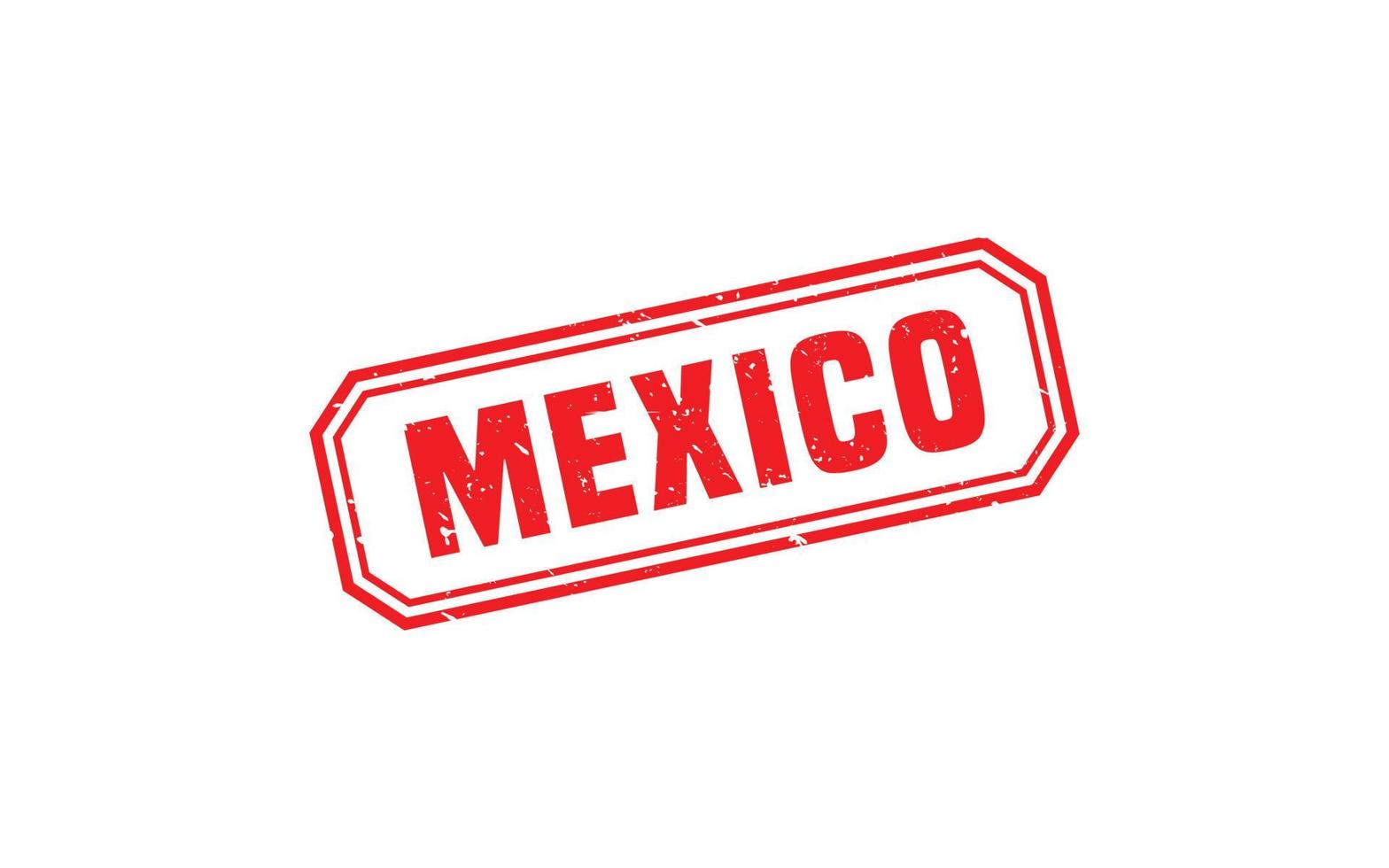 MEXICO stamp rubber with grunge style on white background vector