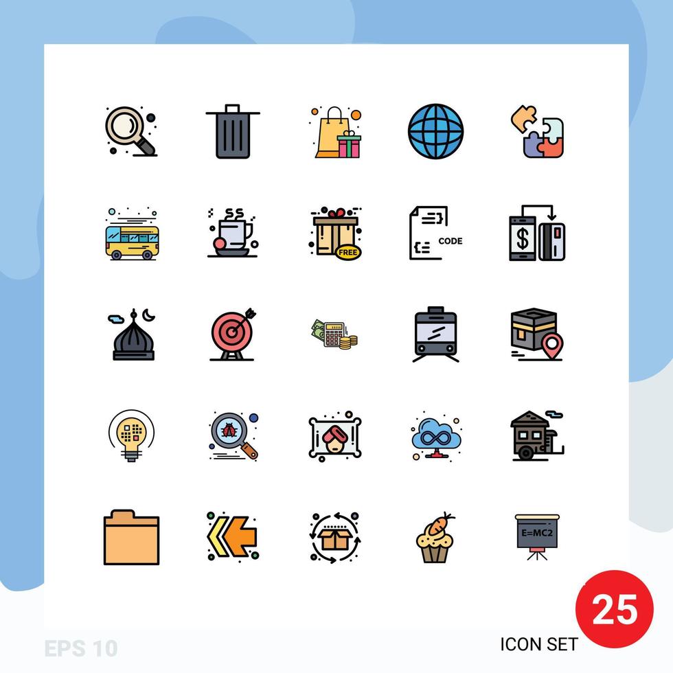 valores vector icono paquete de 25 línea señales y símbolos para juego multimedia regalo caja medios de comunicación jugador Internet editable vector diseño elementos