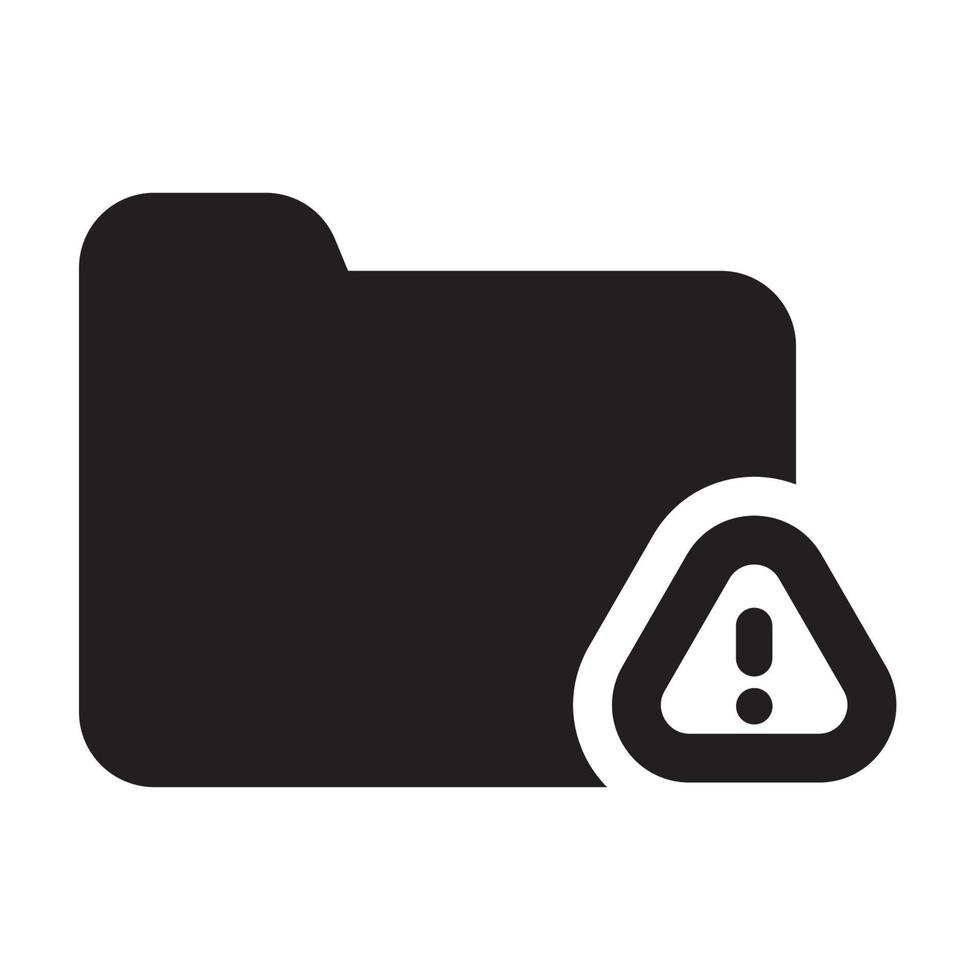 Restrict Folder Icon Solid Style vector