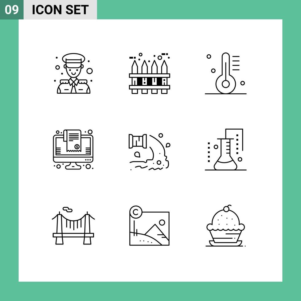 9 Creative Icons Modern Signs and Symbols of factory list appliance cart gastronomy Editable Vector Design Elements