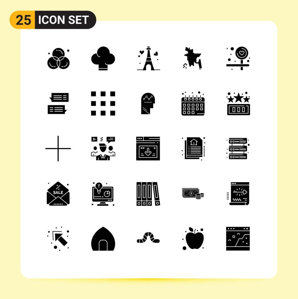 Set of 25 Modern UI Icons Symbols Signs for love board tower bangladesh bangladesh Editable Vector Design Elements