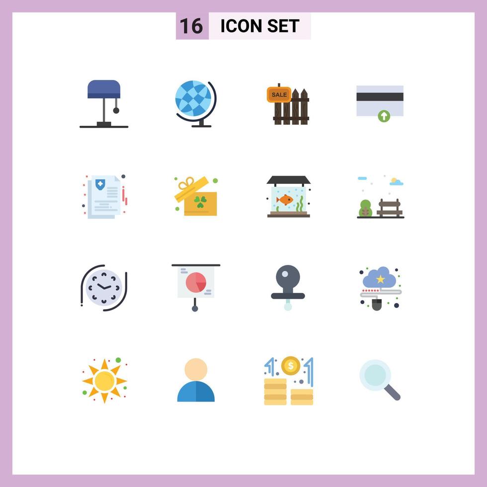 Stock Vector Icon Pack of 16 Line Signs and Symbols for health up realty payments finance Editable Pack of Creative Vector Design Elements