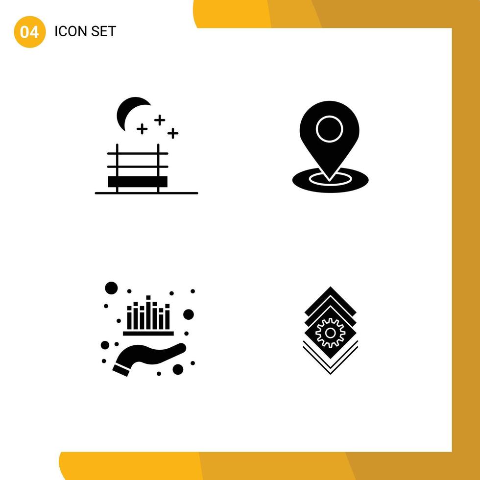 Set of Modern UI Icons Symbols Signs for nature market map asset gear Editable Vector Design Elements