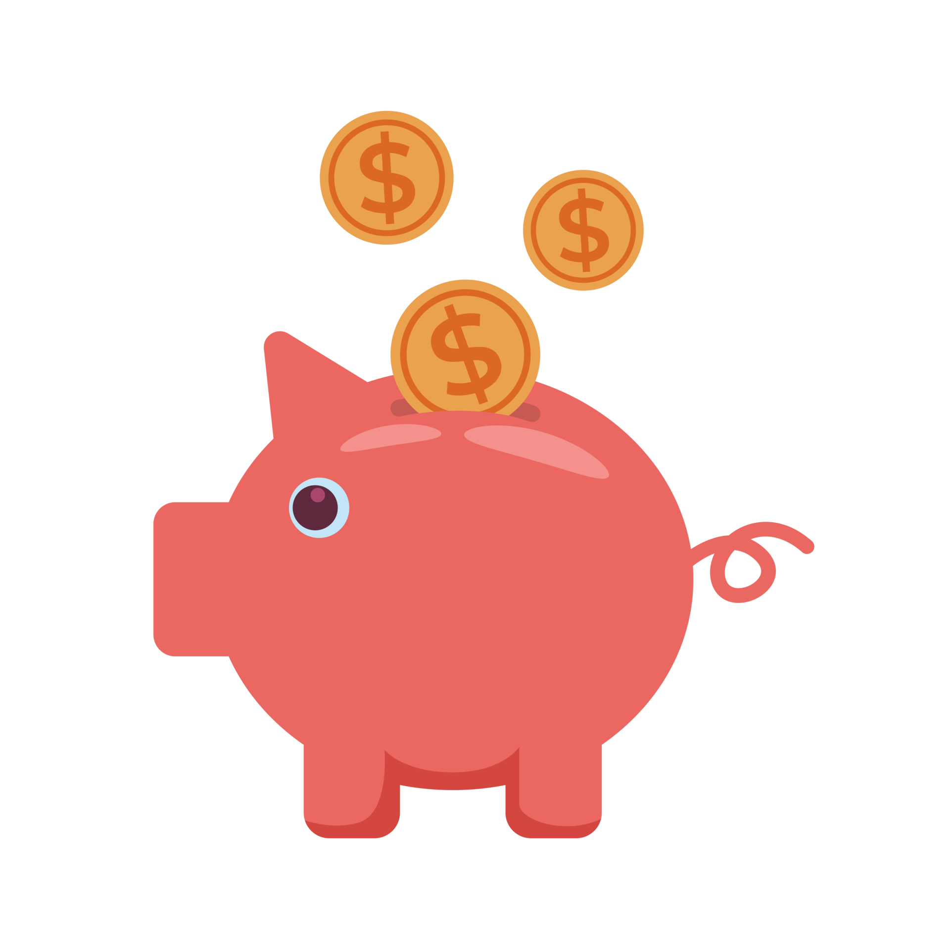 Free piggy bank in flat illustration 19673782 PNG with Transparent ...