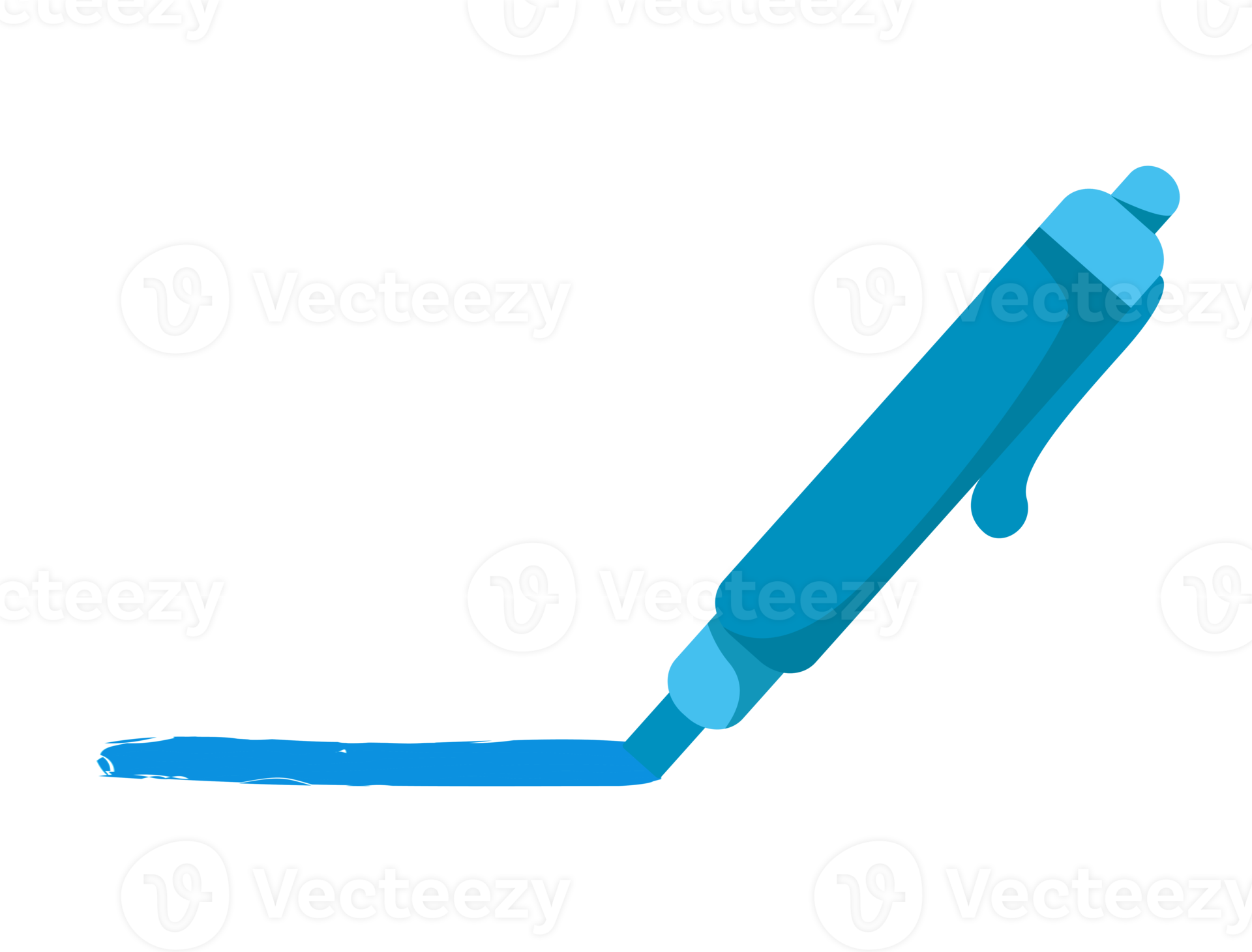 blue highlighter pen isolated 19673793 PNG