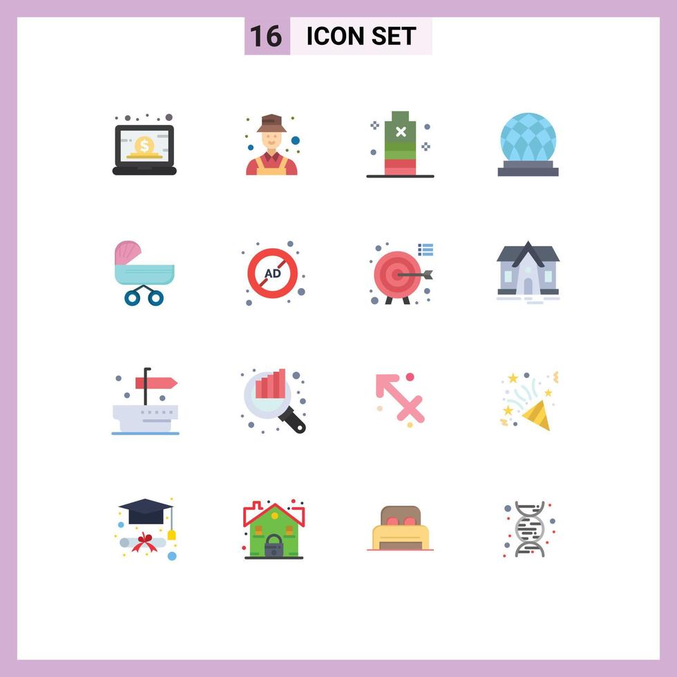 Stock Vector Icon Pack of 16 Line Signs and Symbols for dome canada detect building low Editable Pack of Creative Vector Design Elements