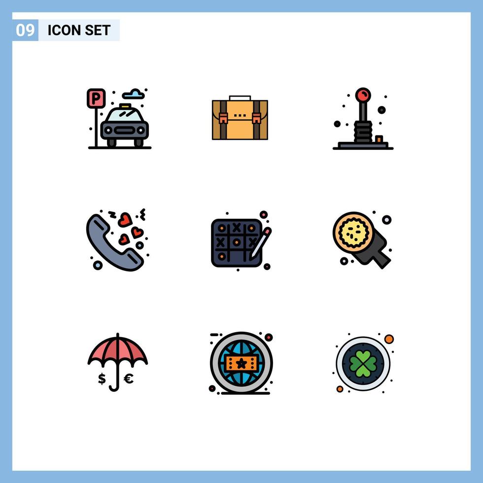 9 Creative Icons Modern Signs and Symbols of love recreation marketing play fun Editable Vector Design Elements