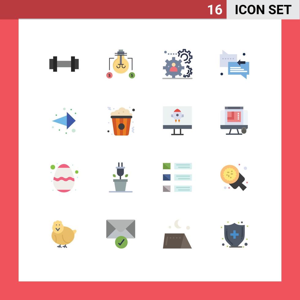 16 Creative Icons Modern Signs and Symbols of arrow support human messages teamwork Editable Pack of Creative Vector Design Elements