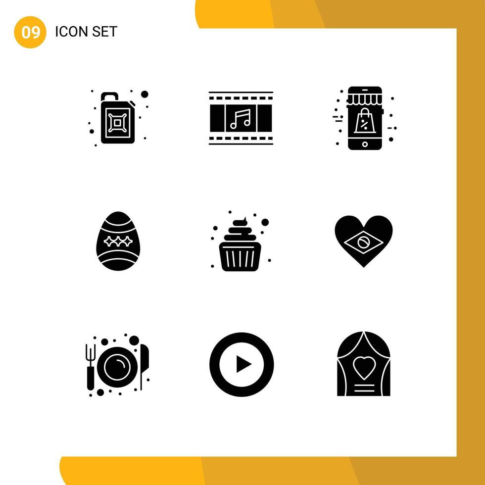User Interface Pack of 9 Basic Solid Glyphs of family baby discount egg decoration Editable Vector Design Elements