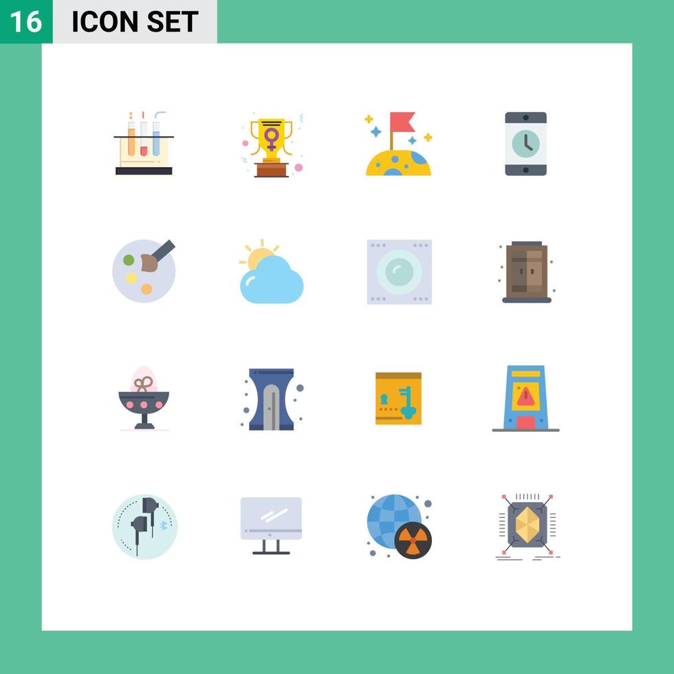 16 Creative Icons Modern Signs and Symbols of education smartphone moon phone devices Editable Pack of Creative Vector Design Elements