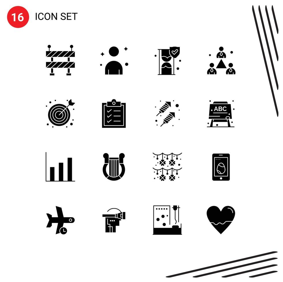 16 Creative Icons Modern Signs and Symbols of list target shield seo modern Editable Vector Design Elements