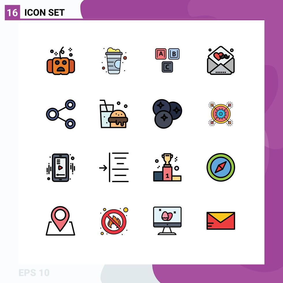 16 Creative Icons Modern Signs and Symbols of connect greetings abc fathers knowledge Editable Creative Vector Design Elements