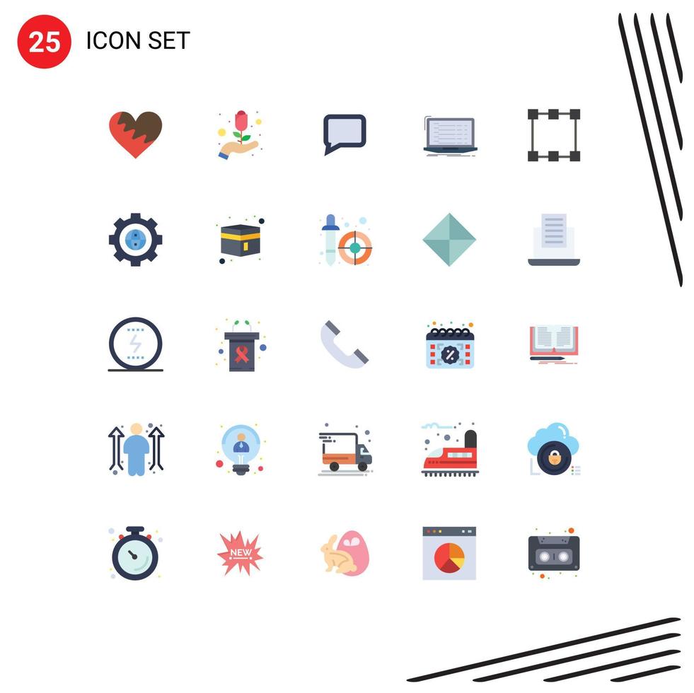 Set of 25 Modern UI Icons Symbols Signs for path developer flower ...