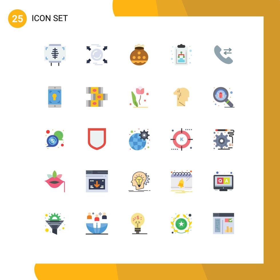 conjunto de 25 moderno ui íconos símbolos señales para responder diagrama todas gráfico pongal editable vector diseño elementos