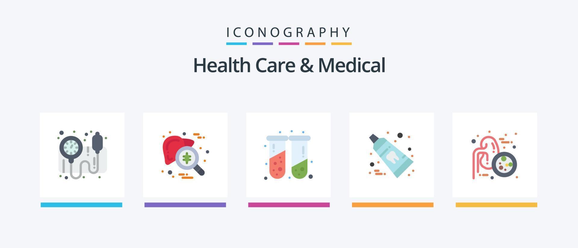 Health Care And Medical Flat 5 Icon Pack Including kidneys. toothpaste. blood. tooth. dental. Creative Icons Design vector