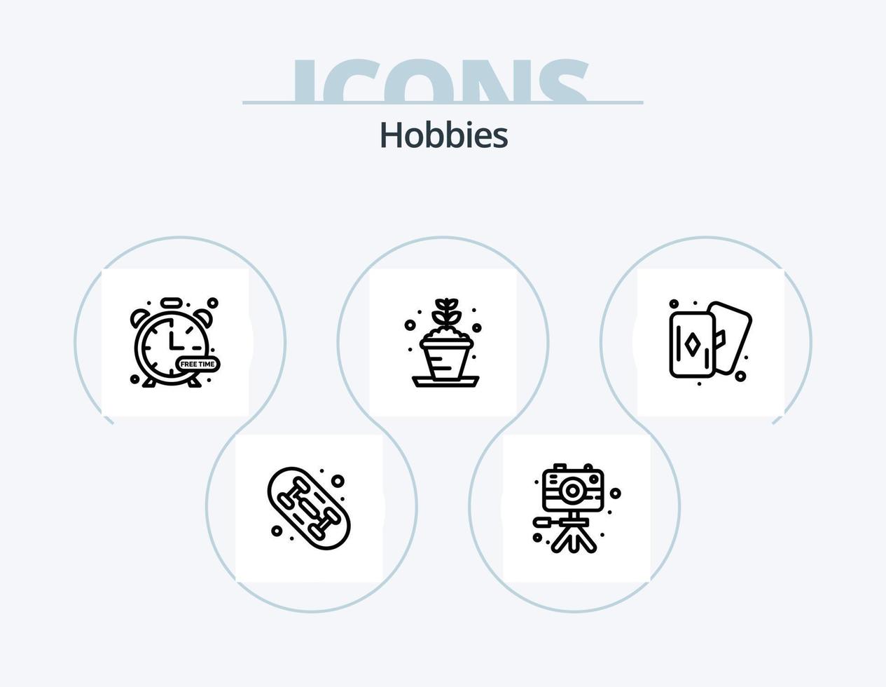 Hobbies Line Icon Pack 5 Icon Design. . play. hobby. hobby. hobby vector