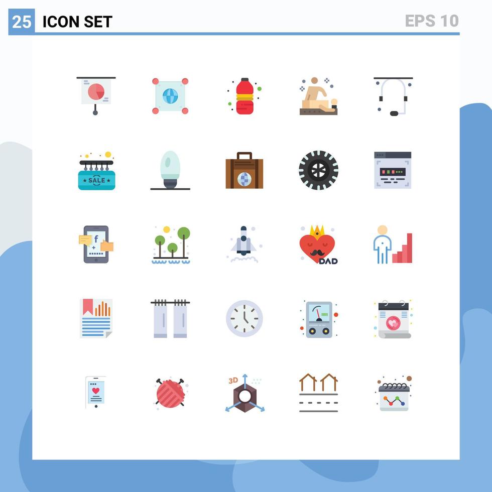 Stock Vector Icon Pack of 25 Line Signs and Symbols for communication spa scince relaxation drink Editable Vector Design Elements