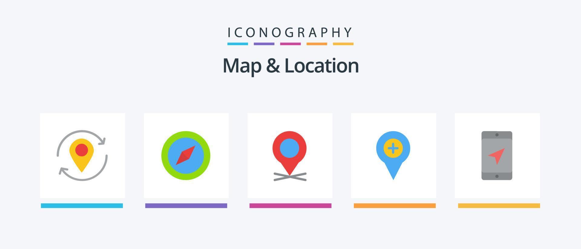 mapa y ubicación plano 5 5 icono paquete incluso móvil. alfiler. ubicación. navegación. ubicación. creativo íconos diseño vector