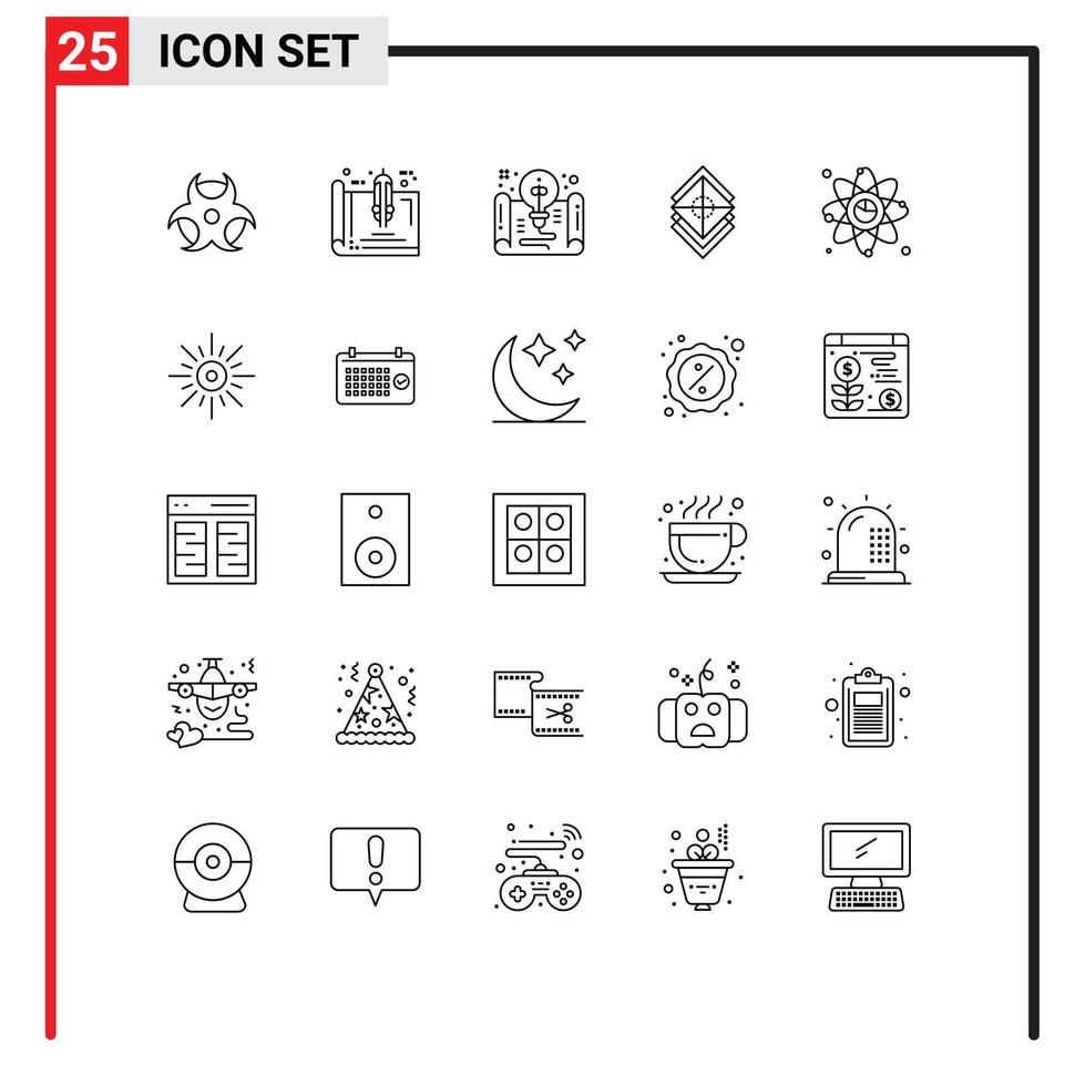 Modern Set of 25 Lines and symbols such as layer layers creative design idea Editable Vector Design Elements