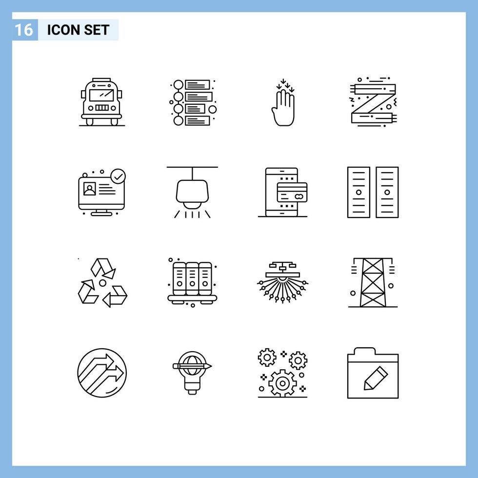 16 Creative Icons Modern Signs and Symbols of medical consulting hospital website gesture scarf clothes Editable Vector Design Elements