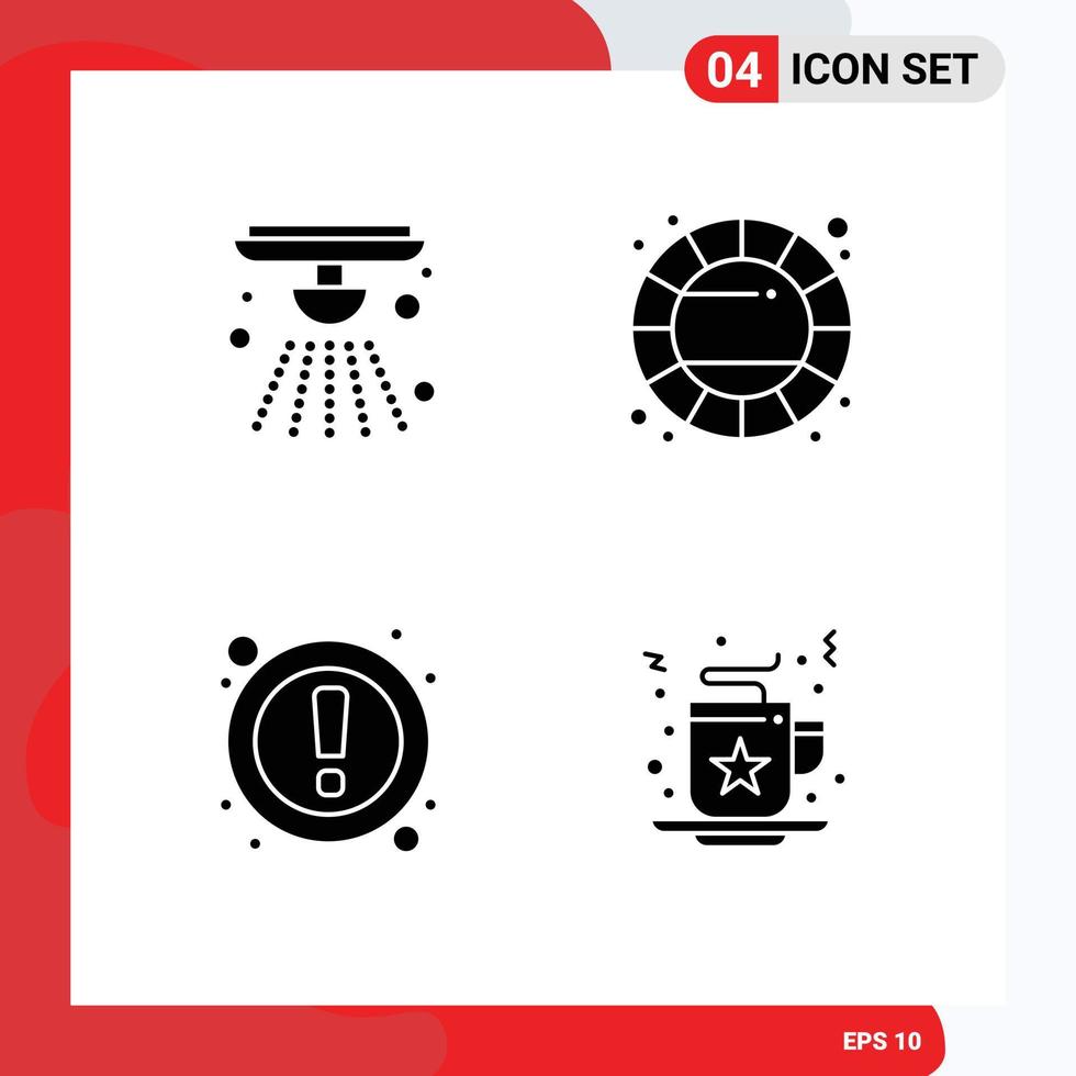 Group of Solid Glyphs Signs and Symbols for alarm interface fire wheel user Editable Vector Design Elements