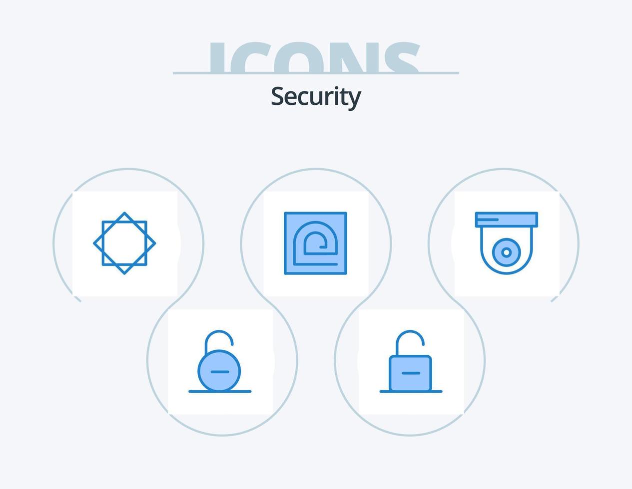 Security Blue Icon Pack 5 Icon Design. password. finger. security. block. virus vector